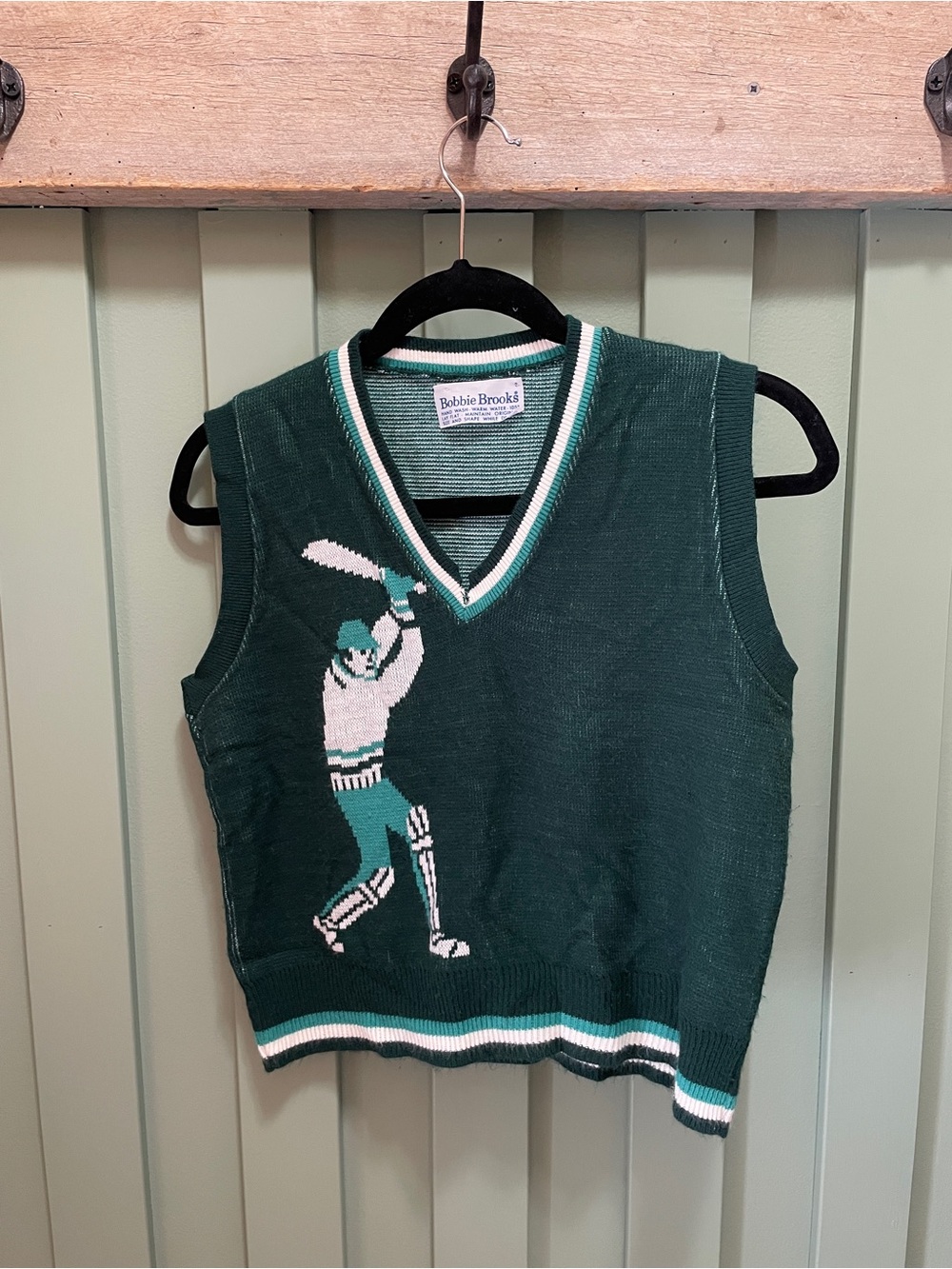 Bobbie Brooks Dark Green Cricket Sweater Vest Boys 8